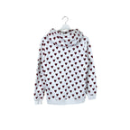 Burberry Heart Print Hoodie White