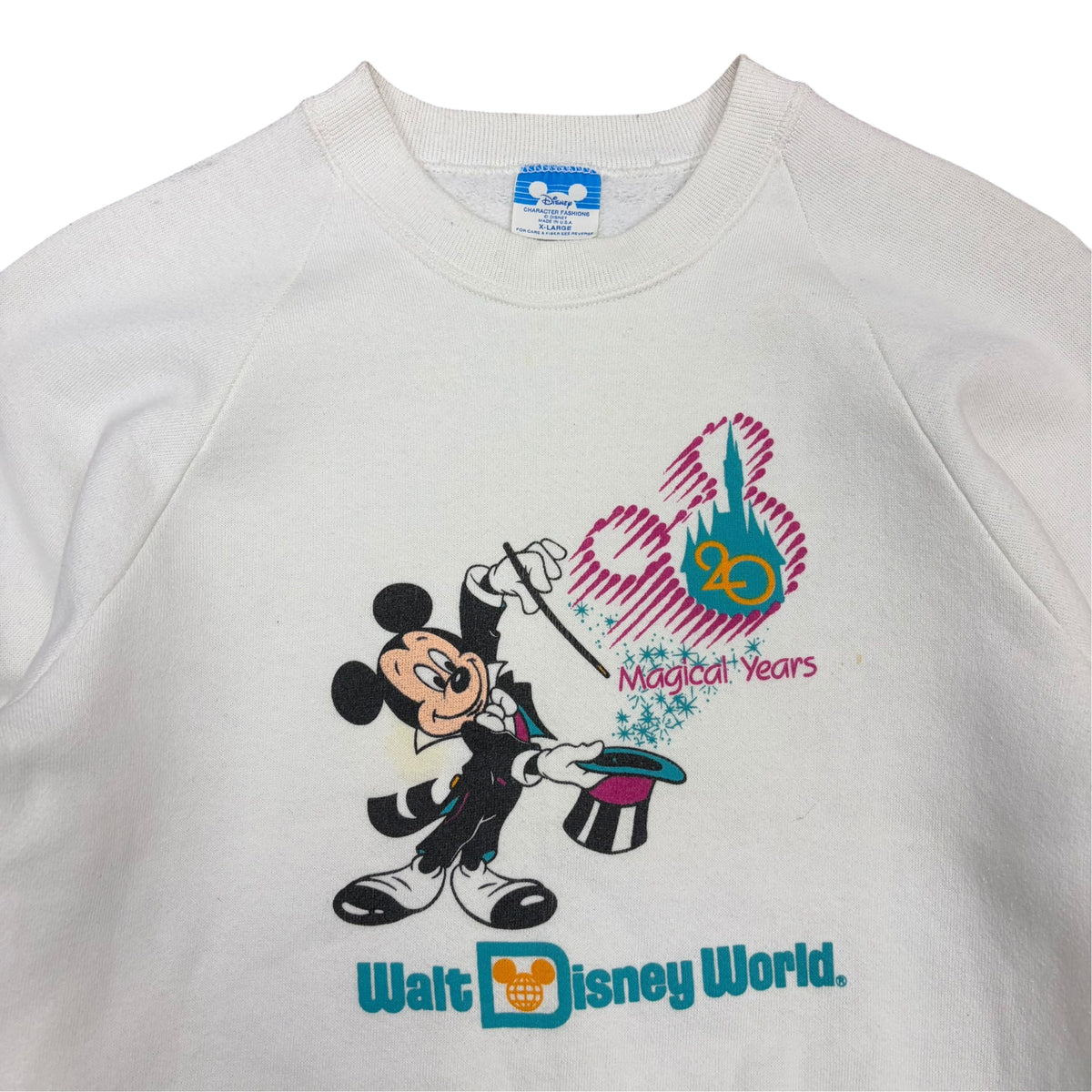 Vintage 80’s Disney Women’s Walt Disney World 20 Magical Years Crewneck