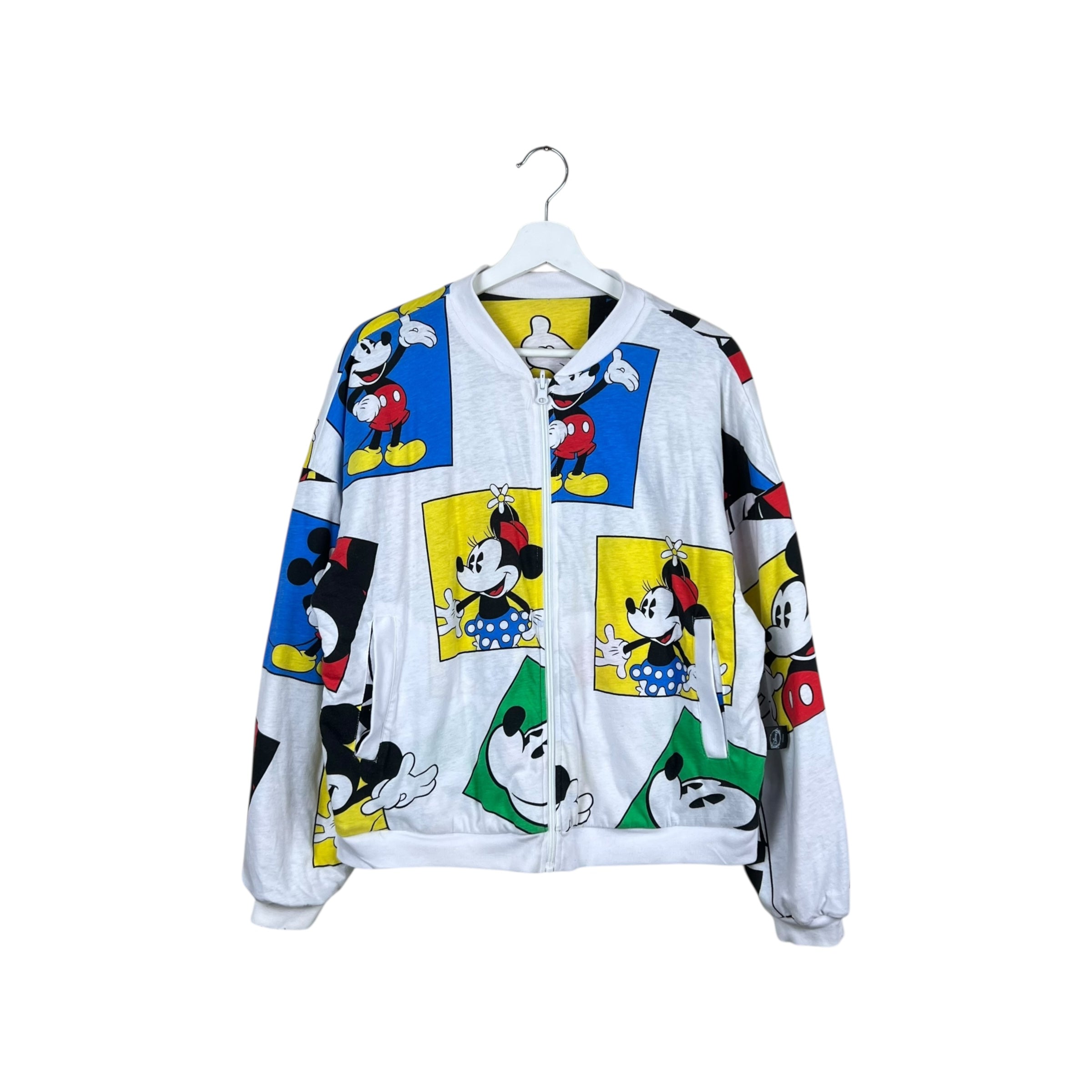 Vintage Disney Mickey Mouse AOP Reversible Bomber Jacket