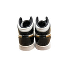 Jordan 1 Mid Patent Black White Gold (GS)