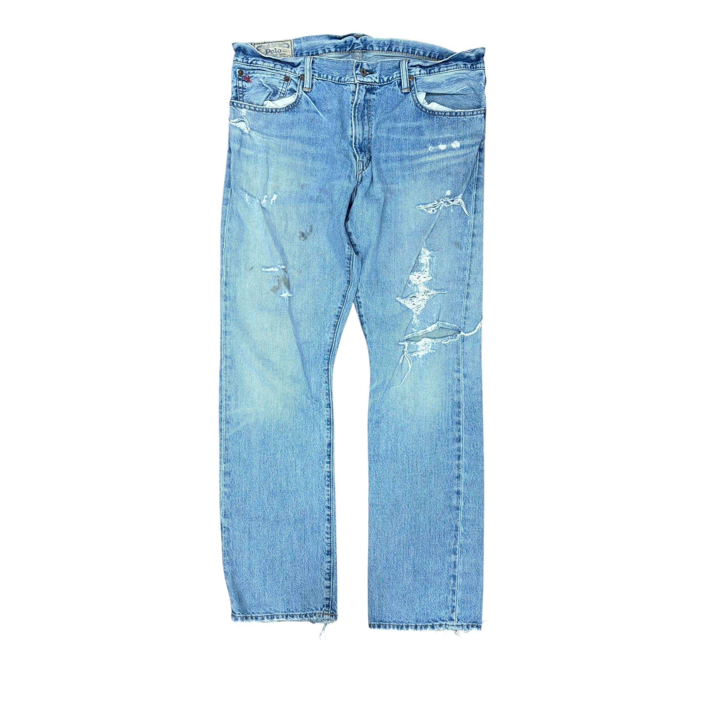 Vintage Polo Ralph Lauren Distressed Jeans Light Wash
