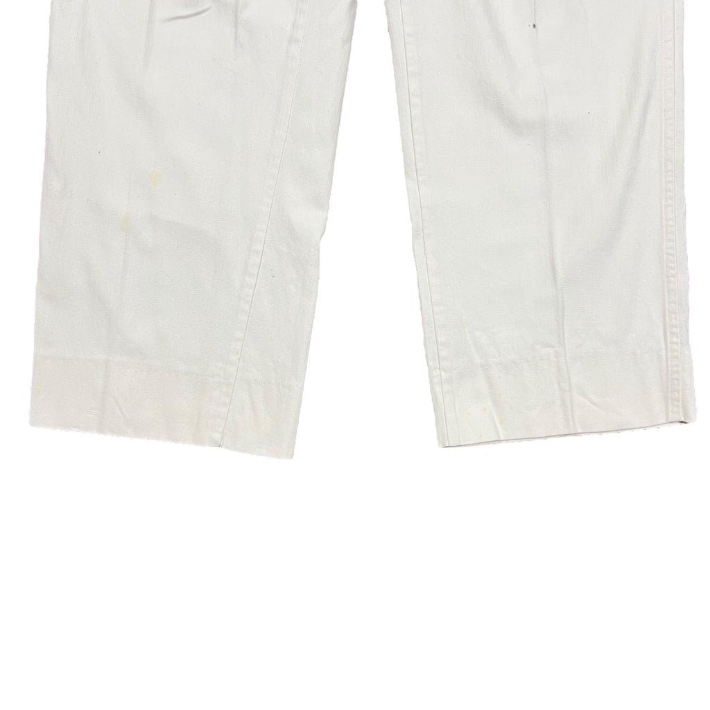 Vintage Polo Country Straight Fit Trousers Cream White