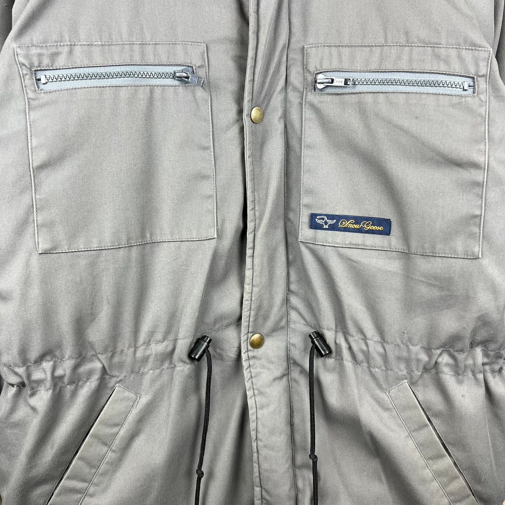 Vintage Snow Goose Winter Down Jacket Dark Grey