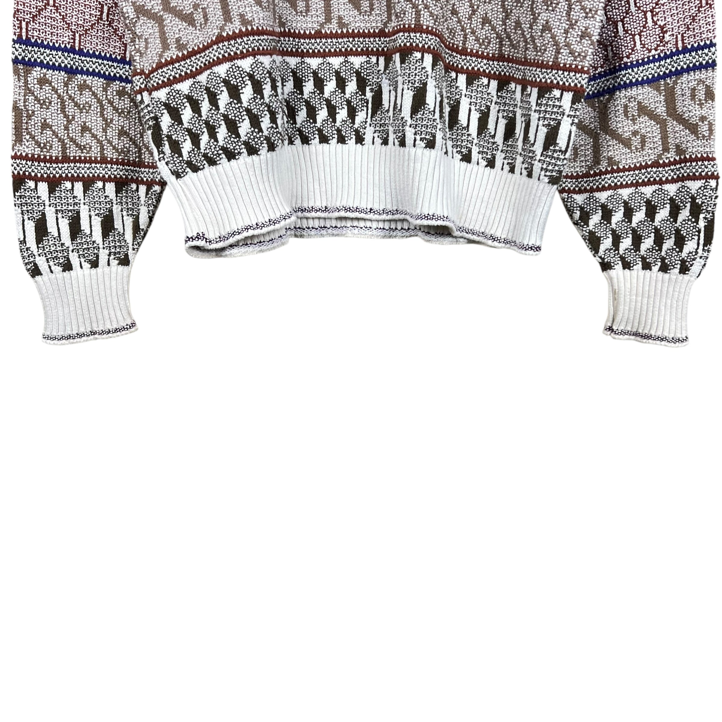 Vintage Colours By Alexander Julian Multi Pattern Stripe Knit