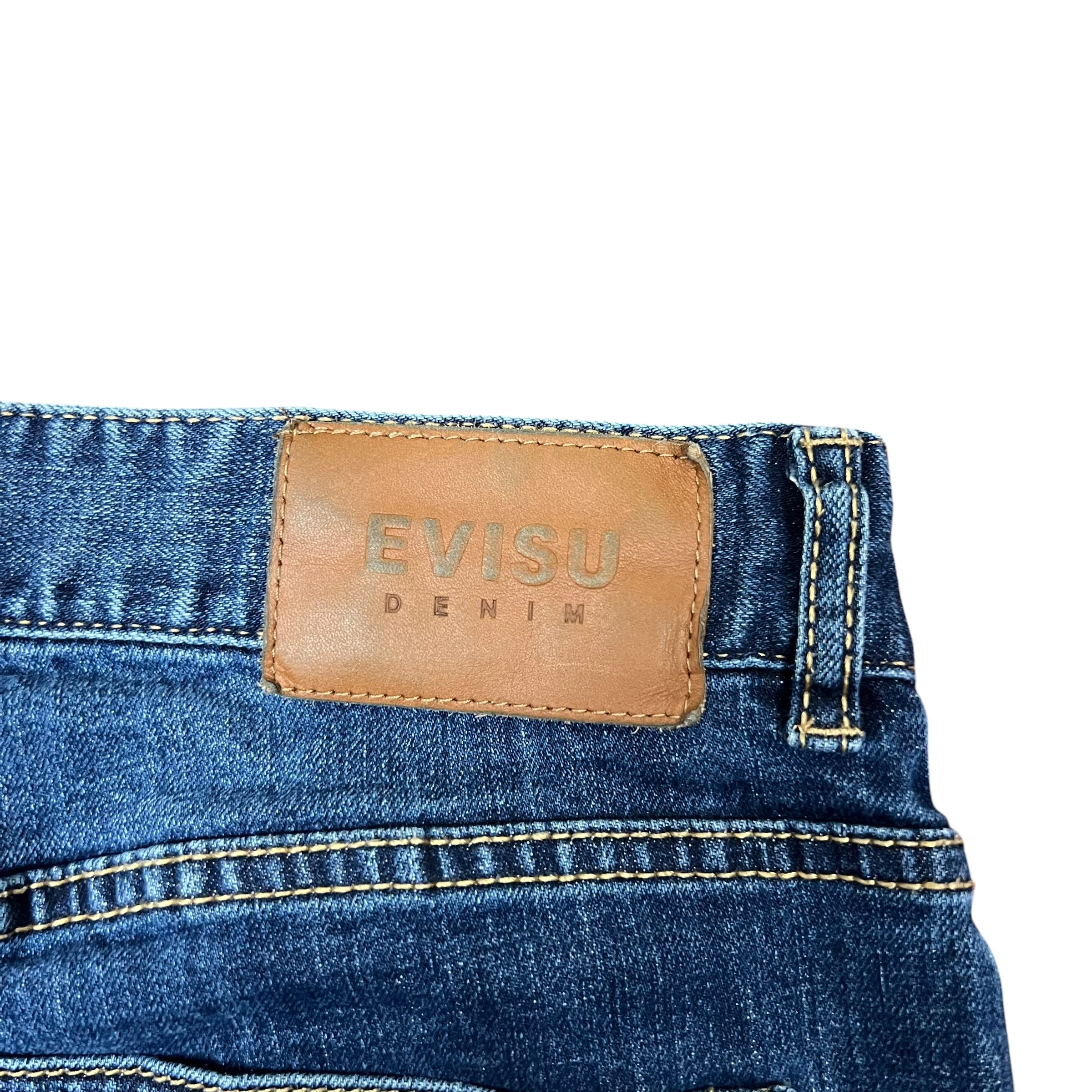 Evisu Straight Fit Jeans Dark Indigo