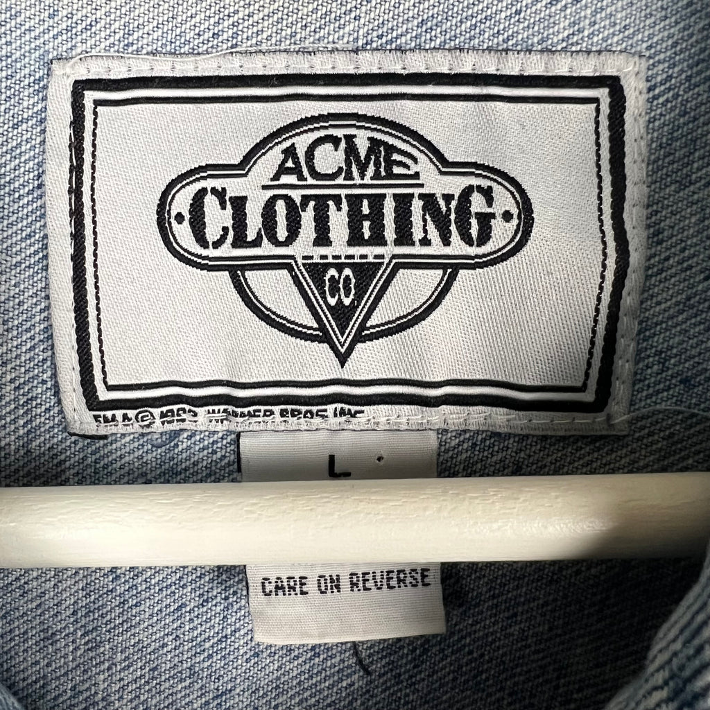 1998 Acme Clothing Looney Tunes “Taz” Tasmanian Devils Embroidered Denim Jacket