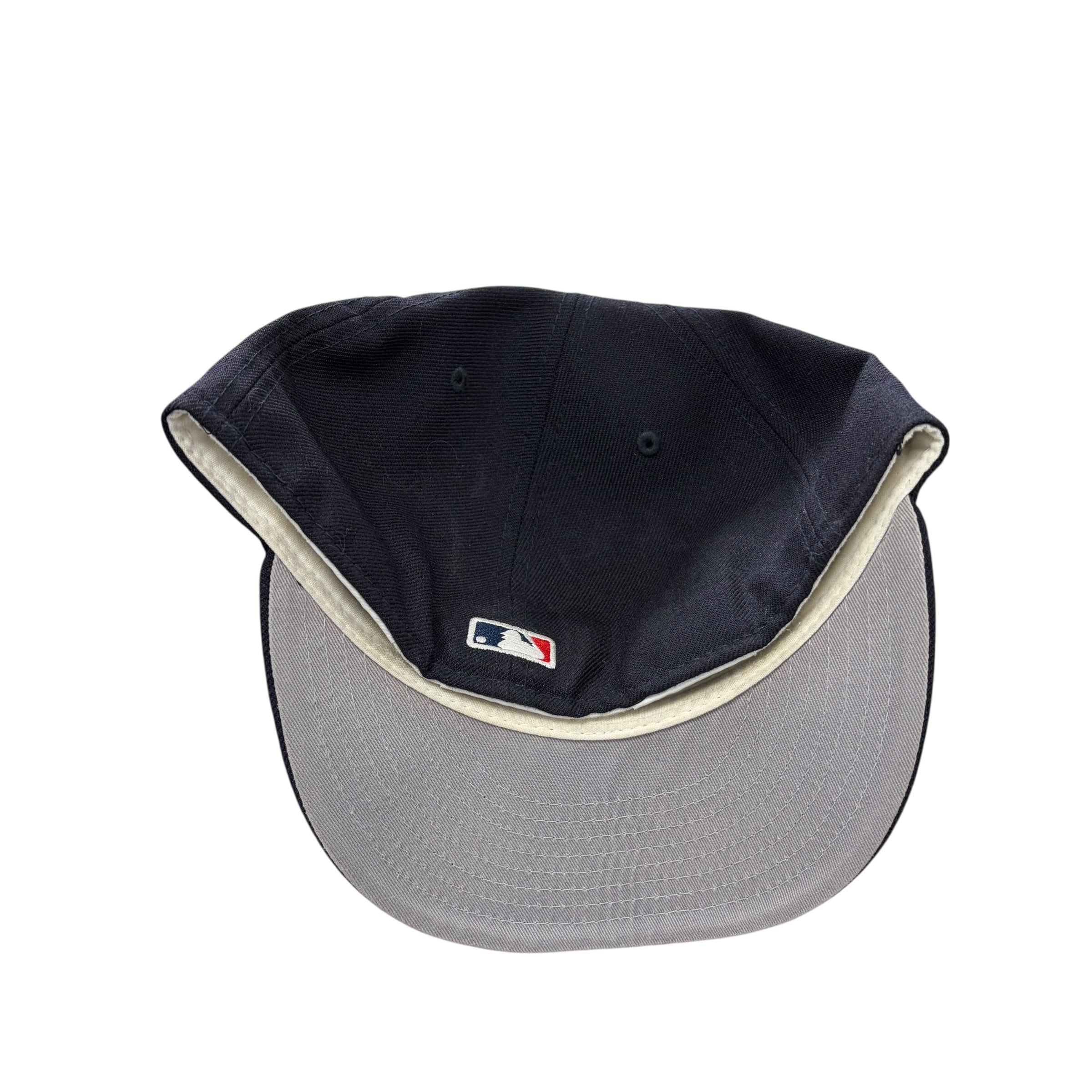 Vintage New Era Cooperstown Collection MLB New York Yankees Logo Fitted Navy