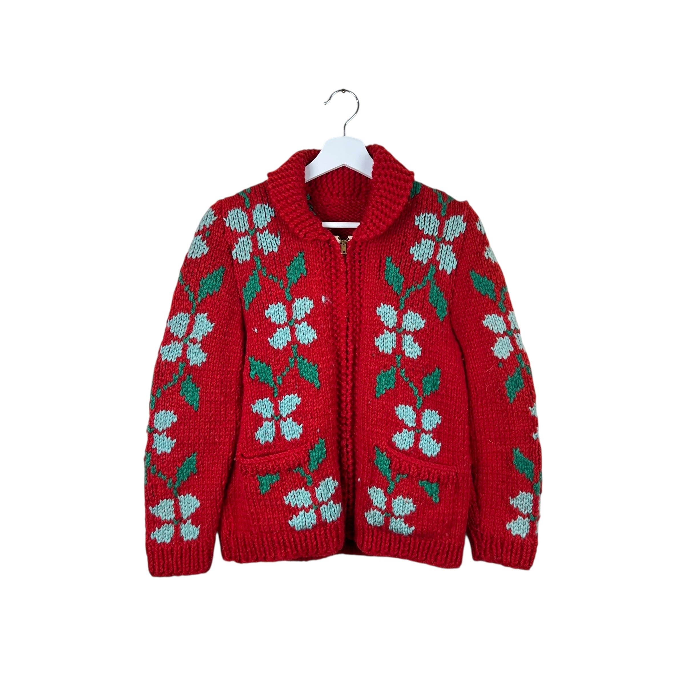 Vintage Flower Print AOP Cowichan Red