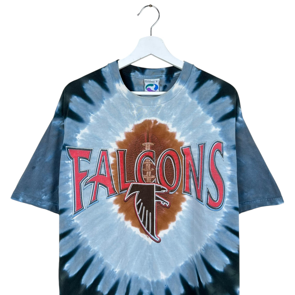 Vintage Liquid Blue Atlanta Falcons Tye Die Logo Tee