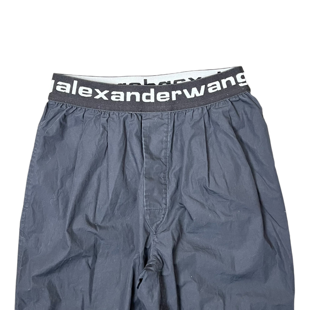 Alexander Wang T Logo Elastic Pull On Pants Black