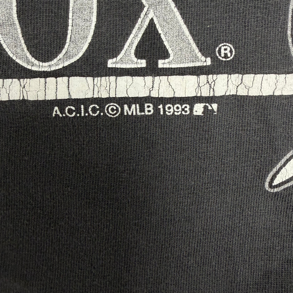 1993 Athletics Software MLB Chicago White Sox Logo Tee Faded Black