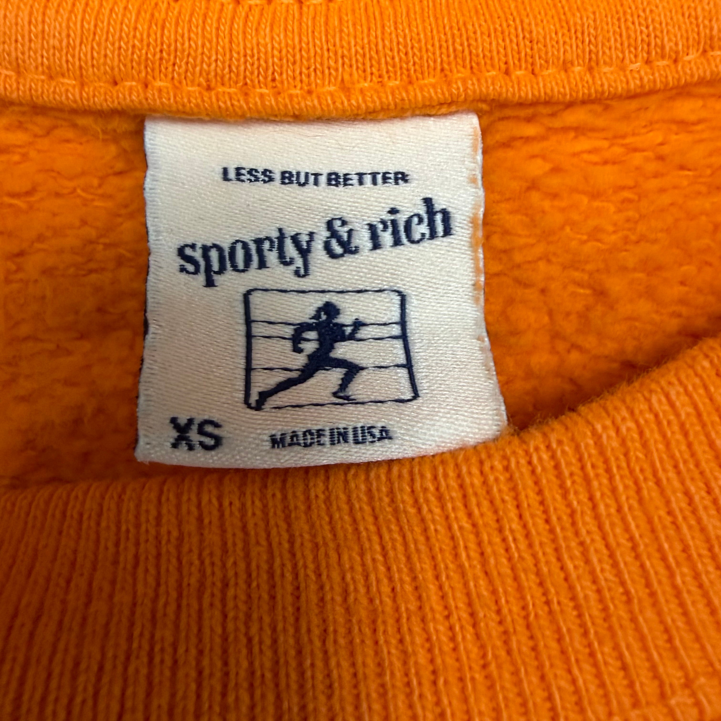 Sporty & Rich x Prince Logo Crewneck Bright Orange