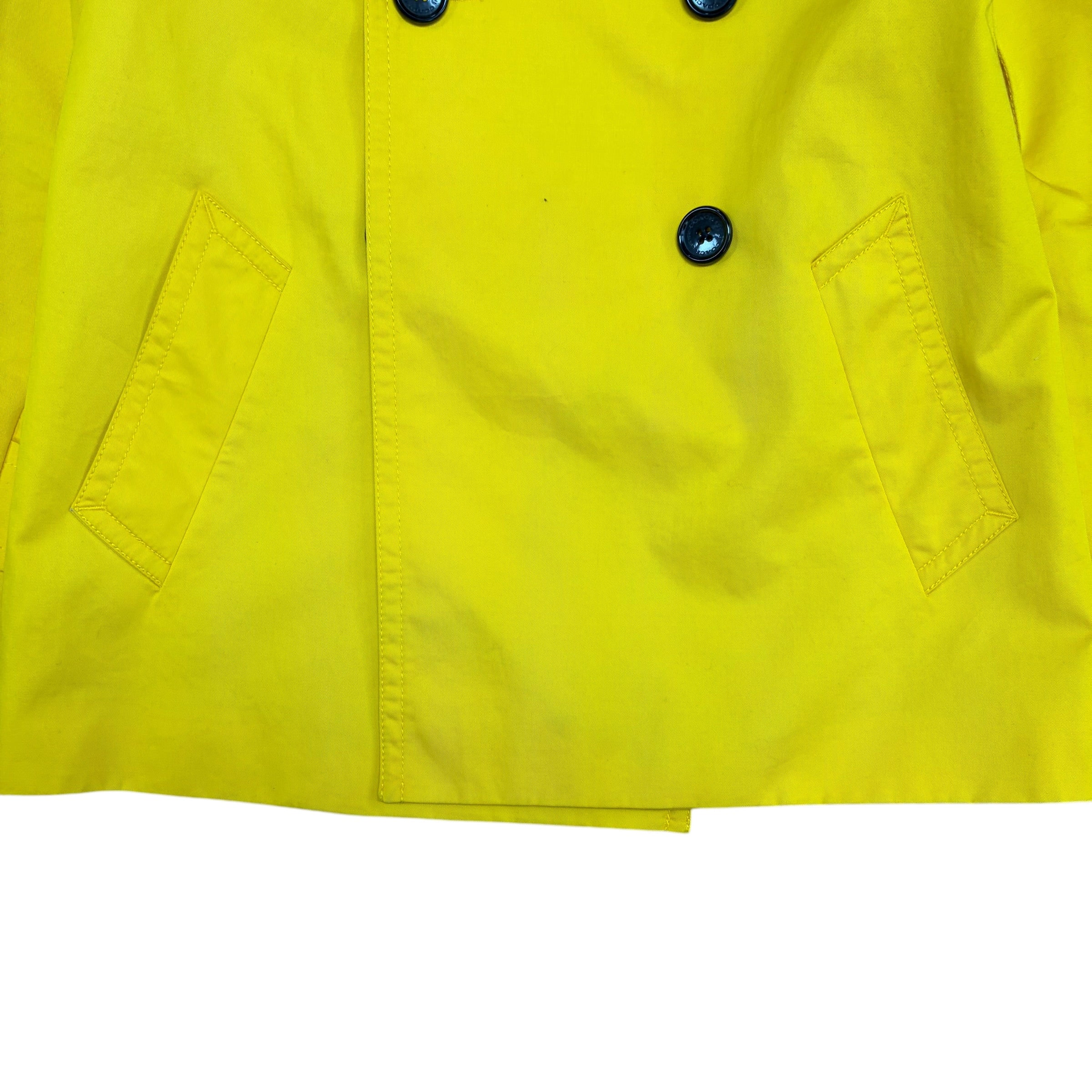 Vintage Coach Women’s Double Breast Trench Coat Bright Yellow