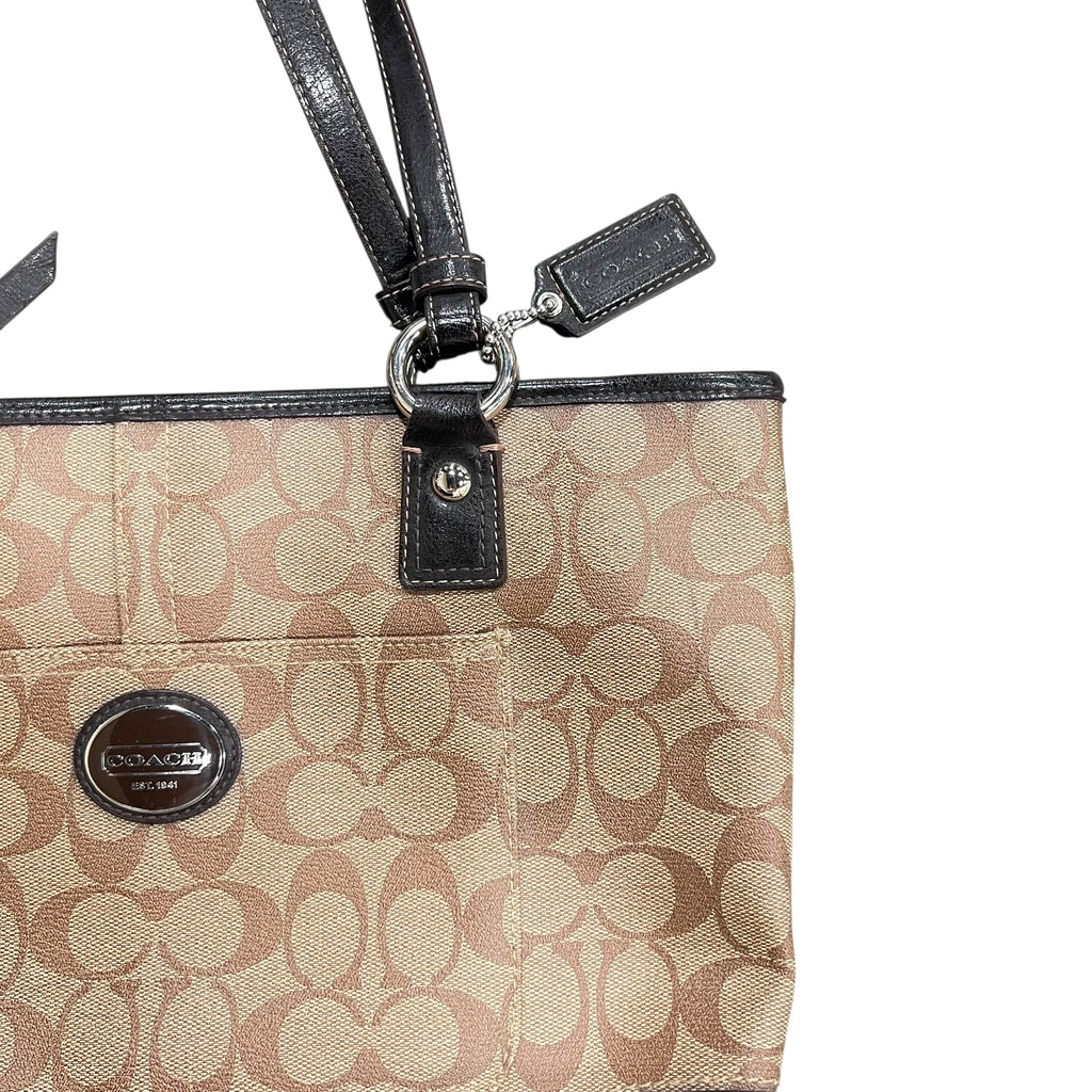 Coach Heritage Peyton Leather Tote Bag