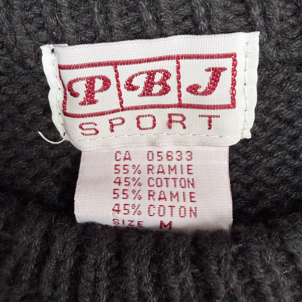 Vintage PBJ Sport Animal Safari Knit Black