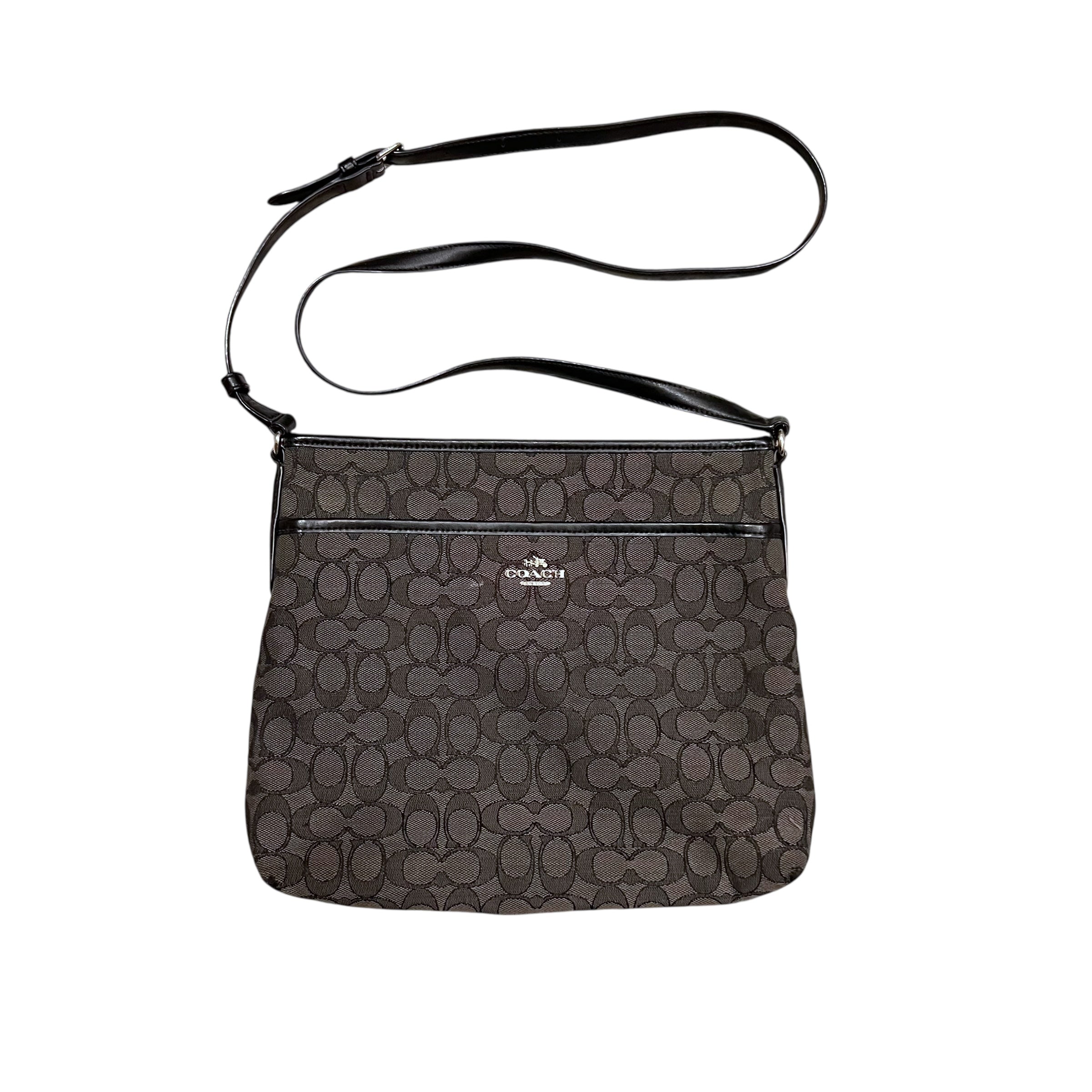 Coach Signature Crossbody Monogram Bag Black/Grey