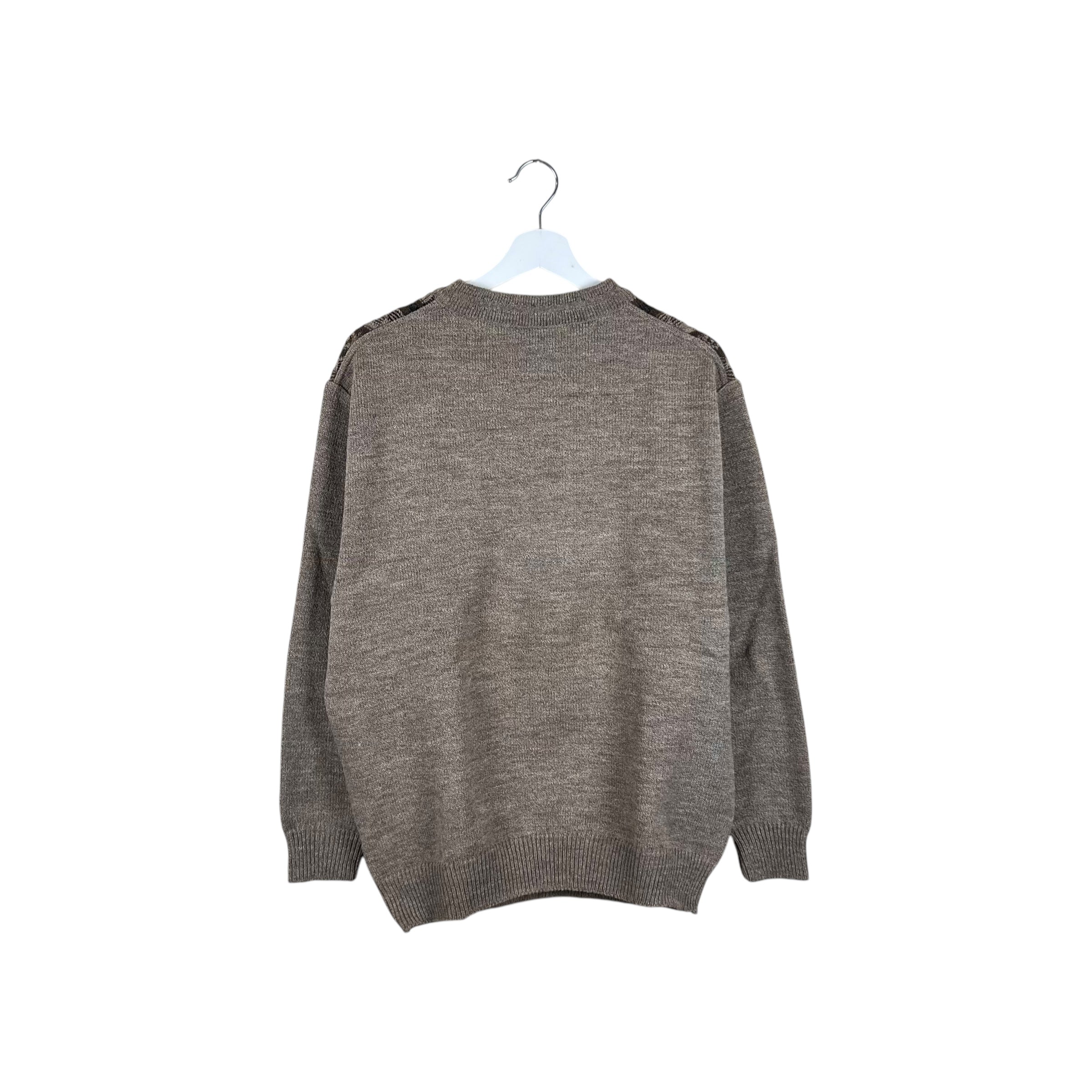 Vintage Boneti 3D Design Knit Brown