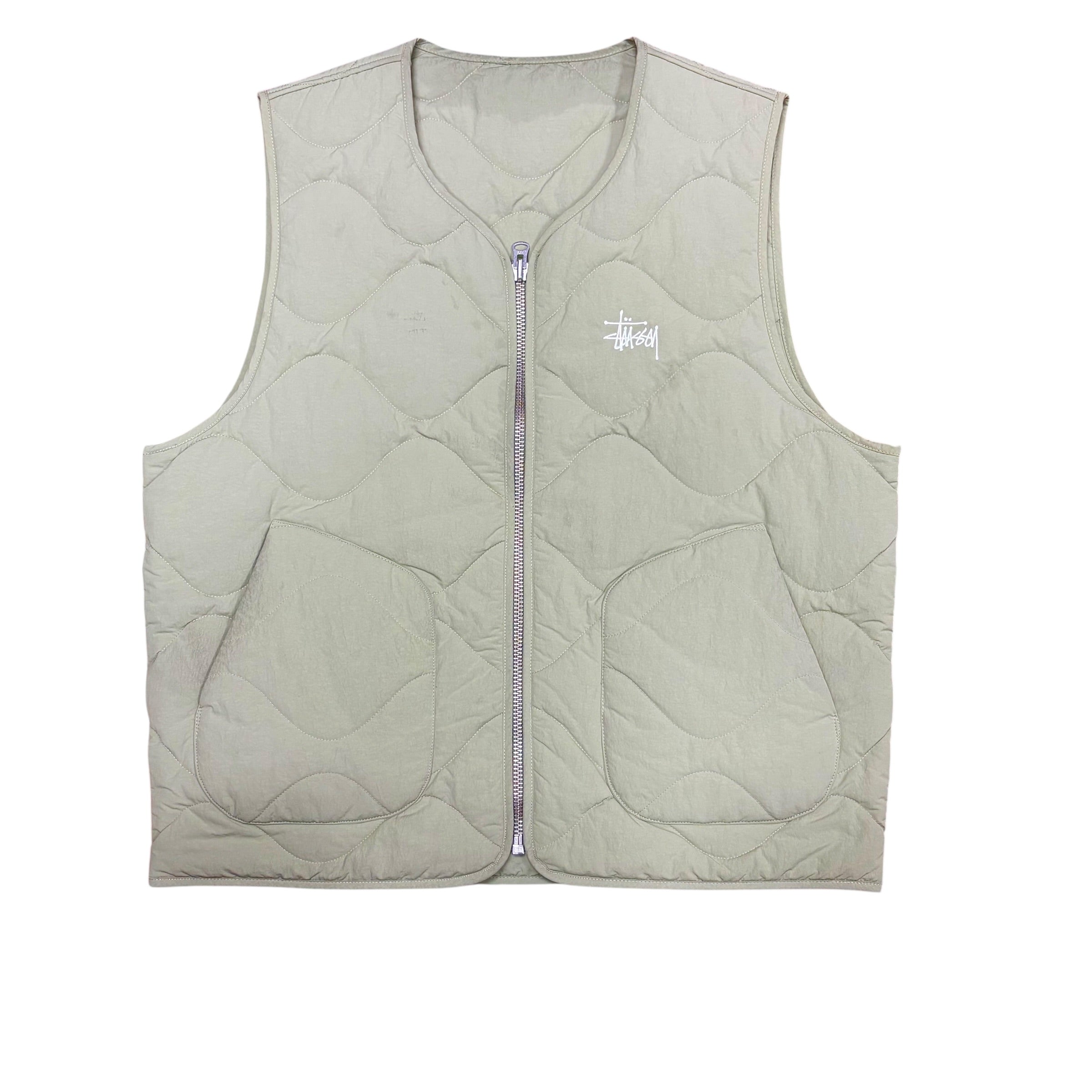 Stussy Recycled Nylon Liner Vest Green