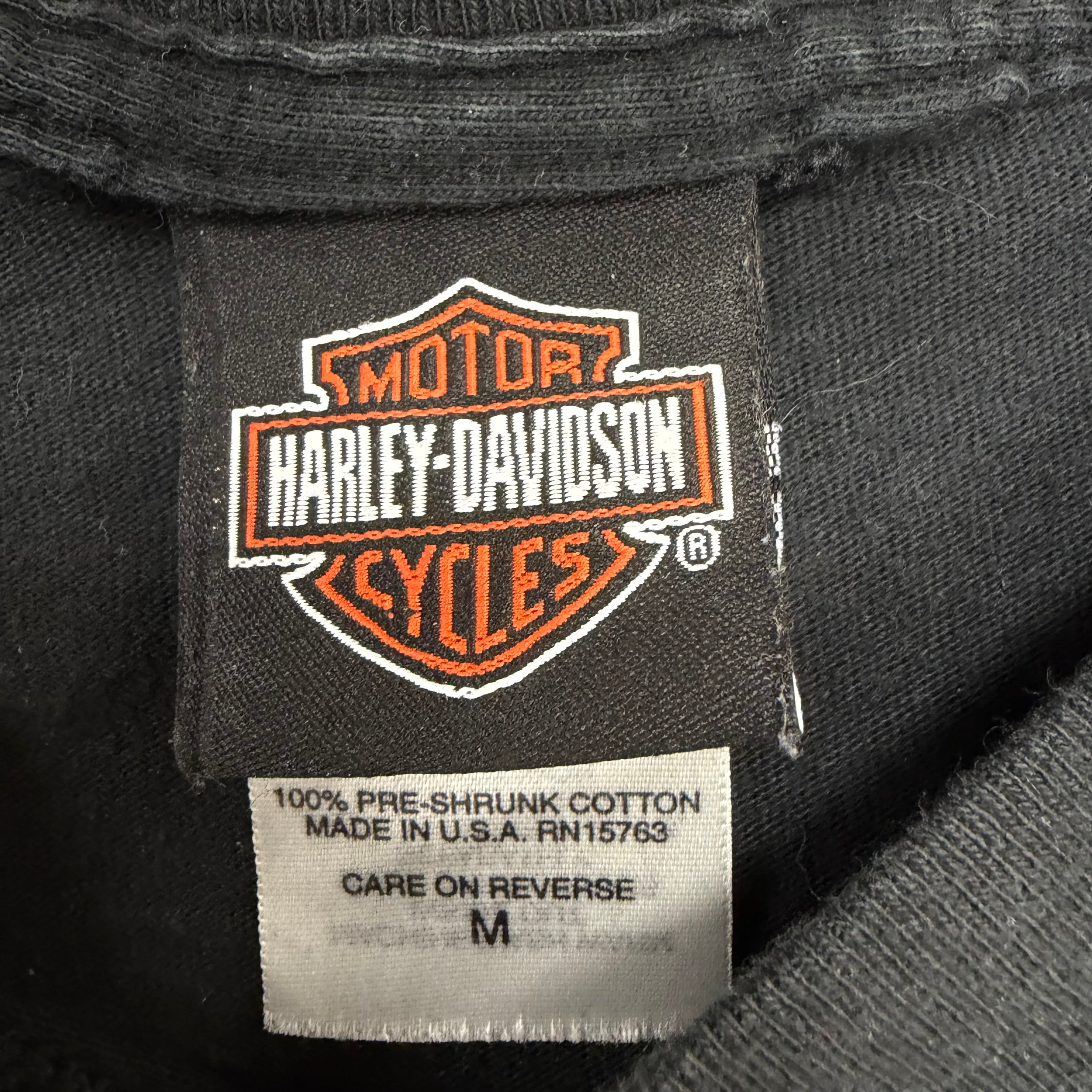 Vintage Harley Davidson Flames Longsleeve Black