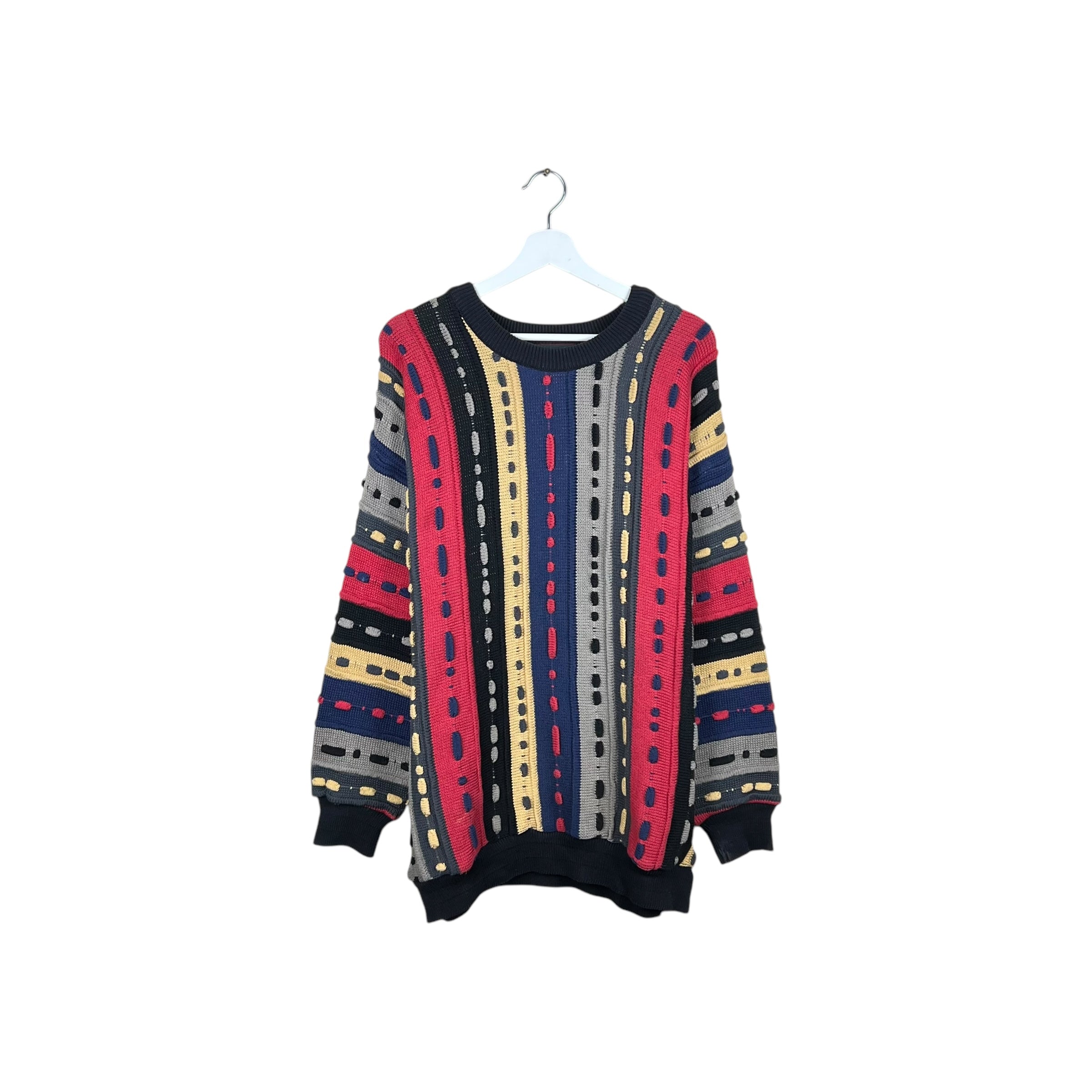 Vintage Tundra 3D Cable Multi Colour Knit