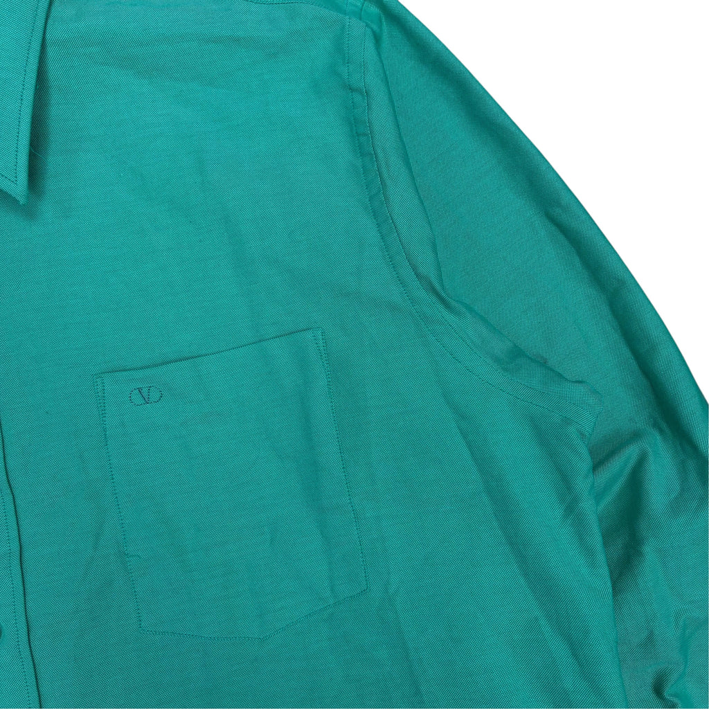 Vintage Valentino Super Soft Button Up Shirt Emerald Green