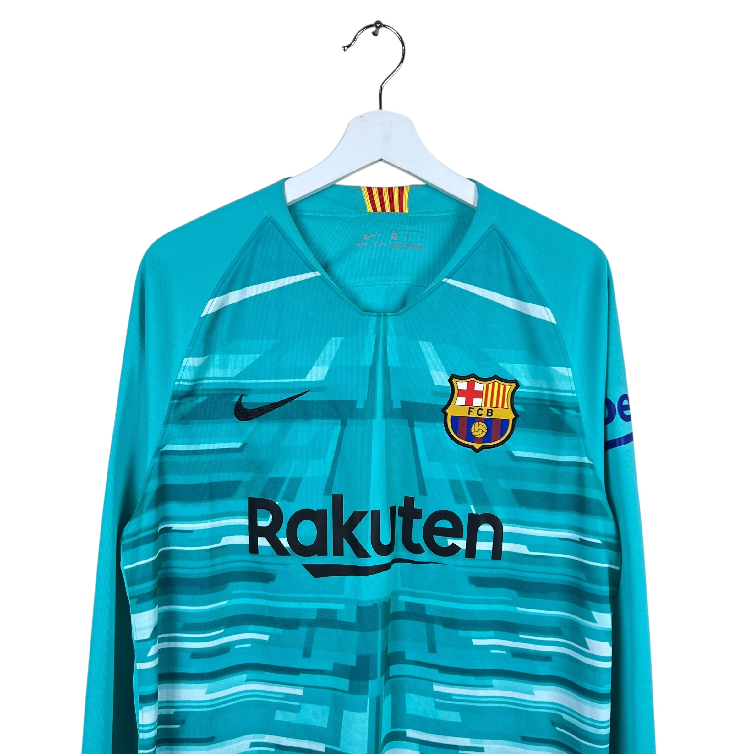 2020 Nike FC Barcelona Blank Goalkeeper Home Longsleeve Jersey