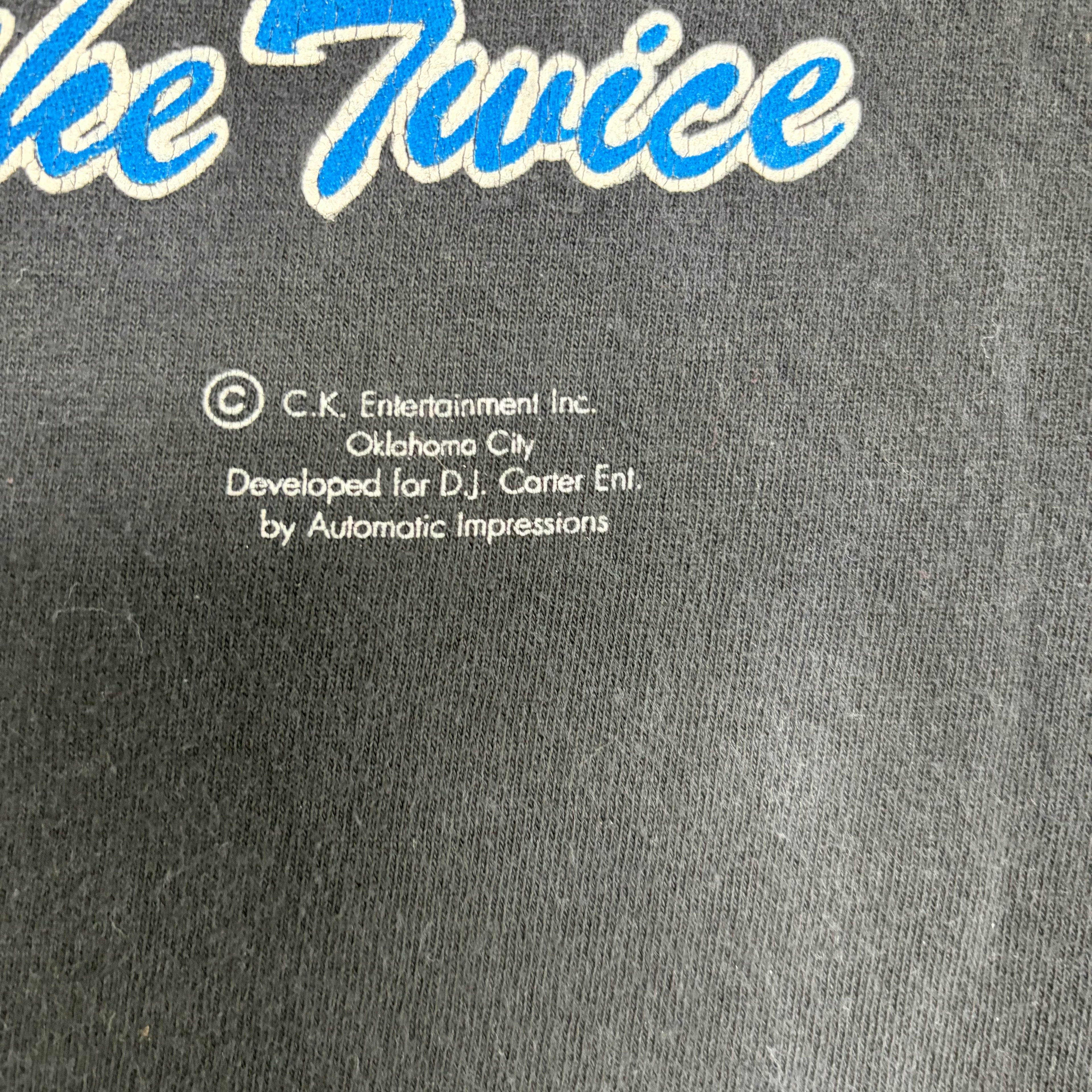 Vintage MLB Player Joe Carter “Lightning Does Strike Twice” Tee Black