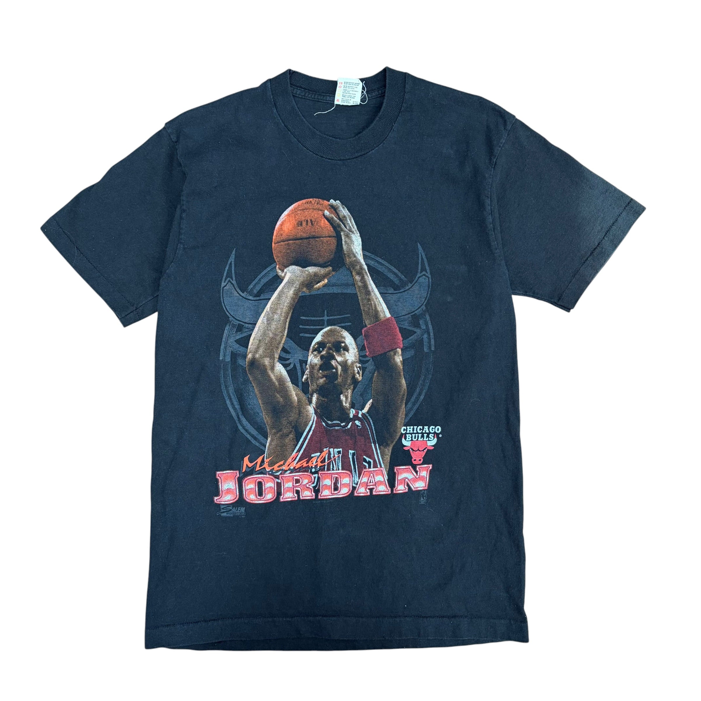 1991 Salem NBA Chicago Bulls Michael Jordan Tee Black