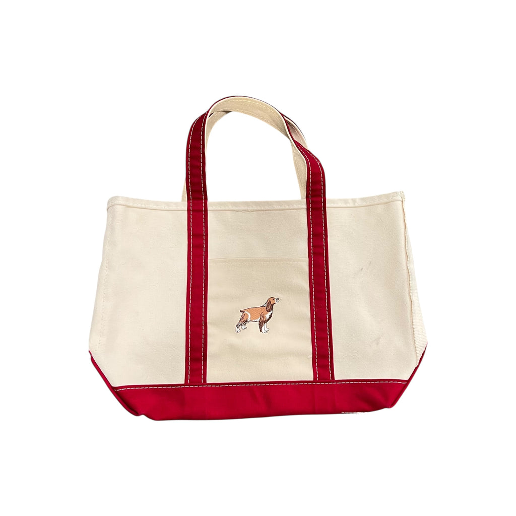 Vintage L.L. Bean Boat & Tote Red Customized