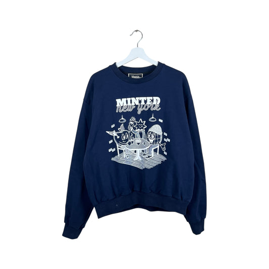 Minted New York Cafe Crewneck Navy