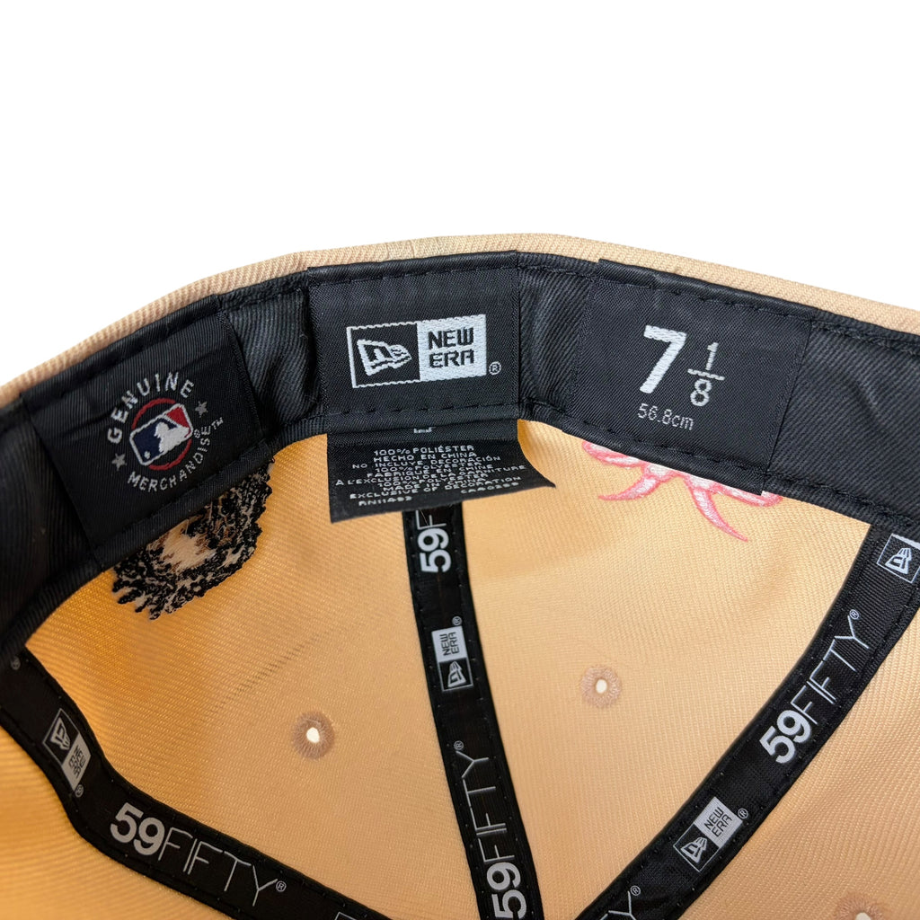 Vintage MLB Oakland Athletics 40th Anniversary Fitted Hat Cream/Pink