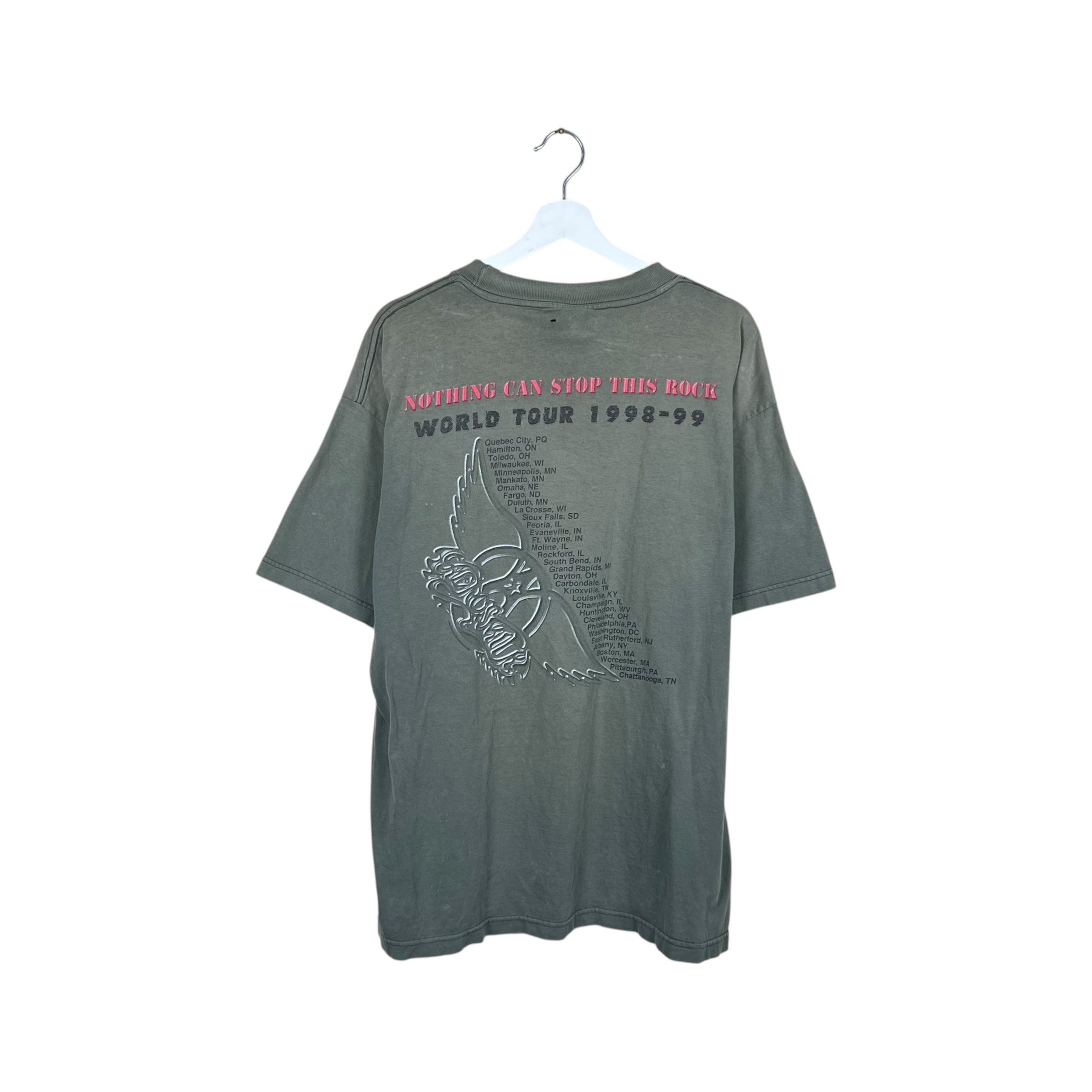 1999 Aerosmith “Nothing Can Stop This Rock” World Tour Tee Green