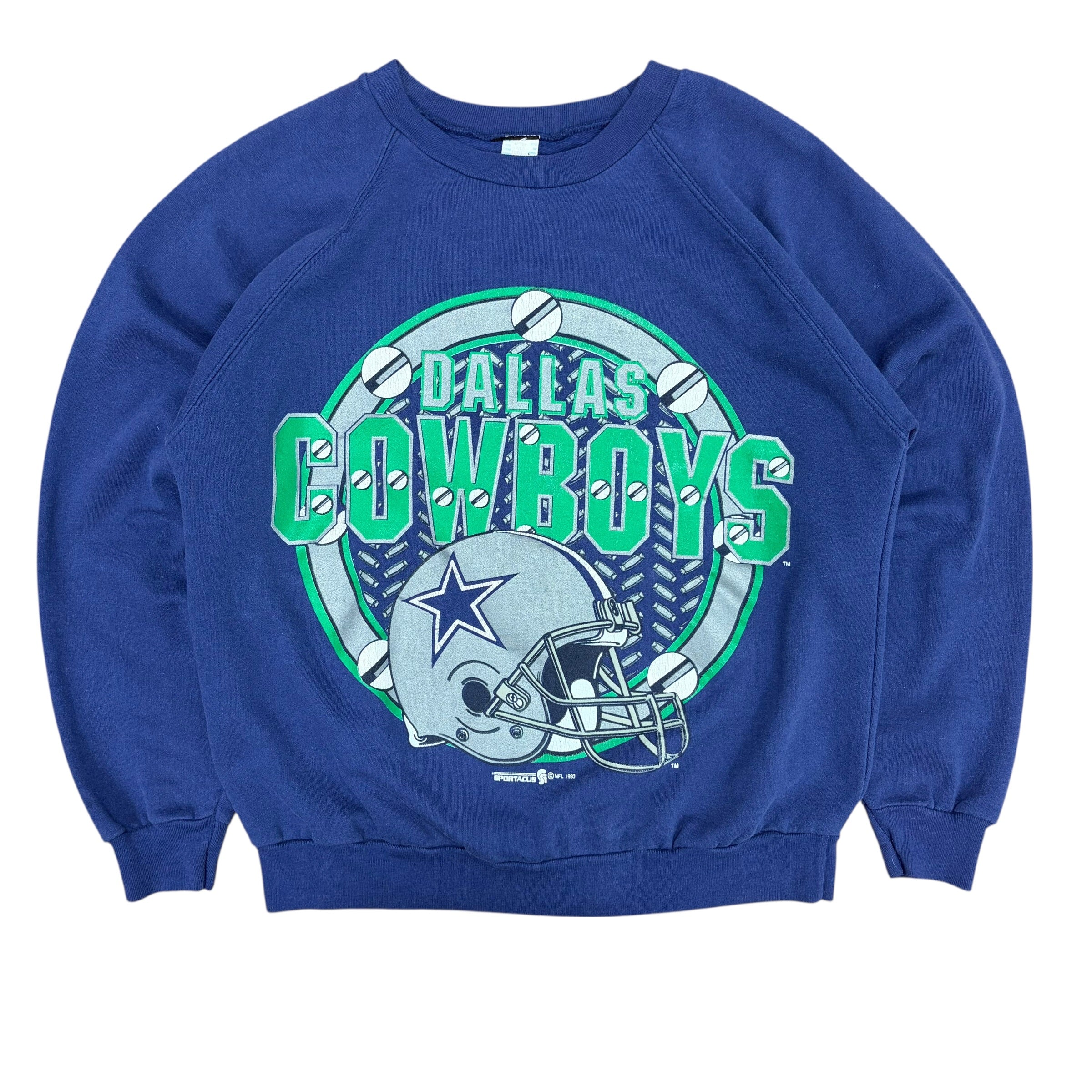 1993 Sportacus NFL Dallas Cowboys Helmet Crewneck Navy