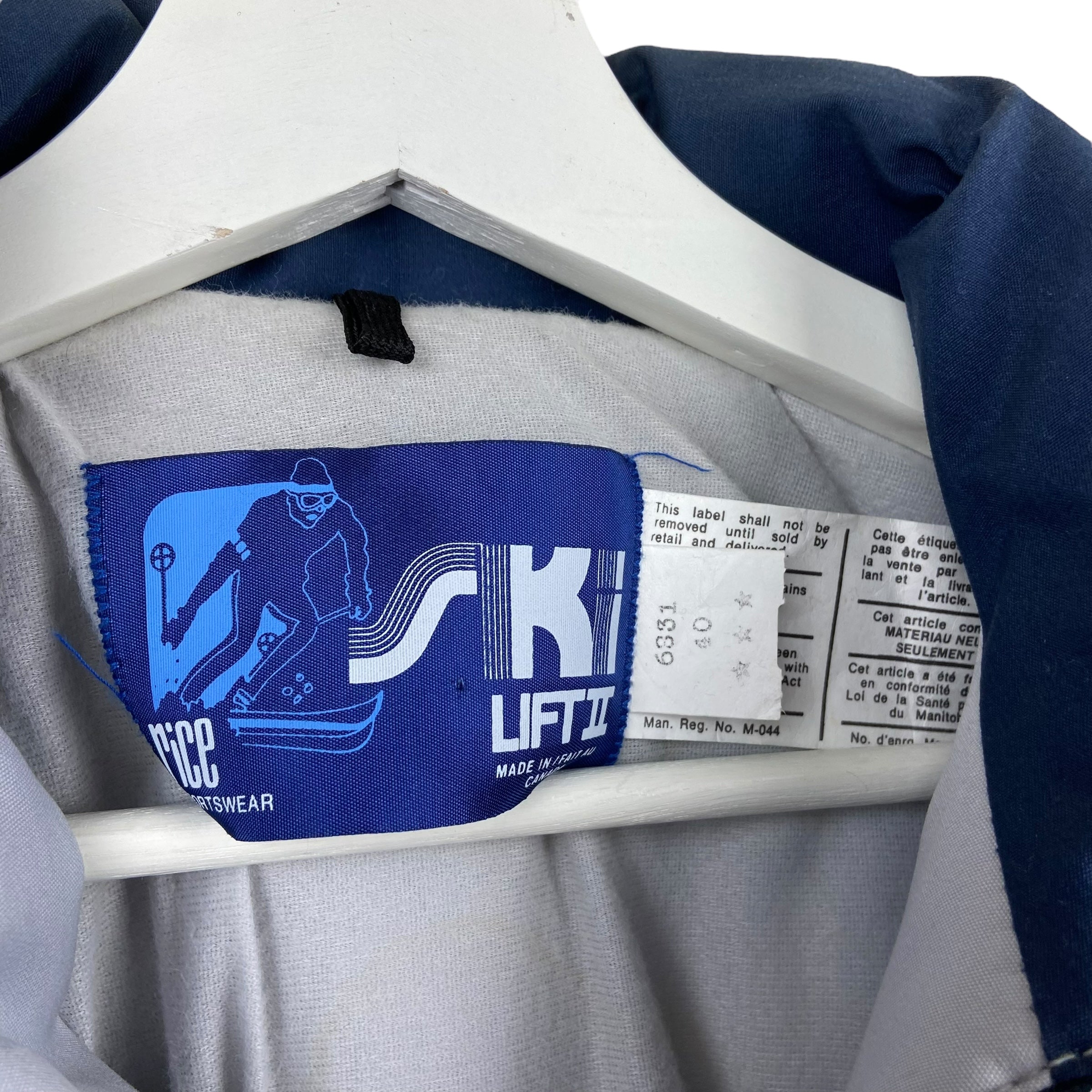 Vintage 80s Rice Sportswear Ski Lift Two Tone Jacket Blue
