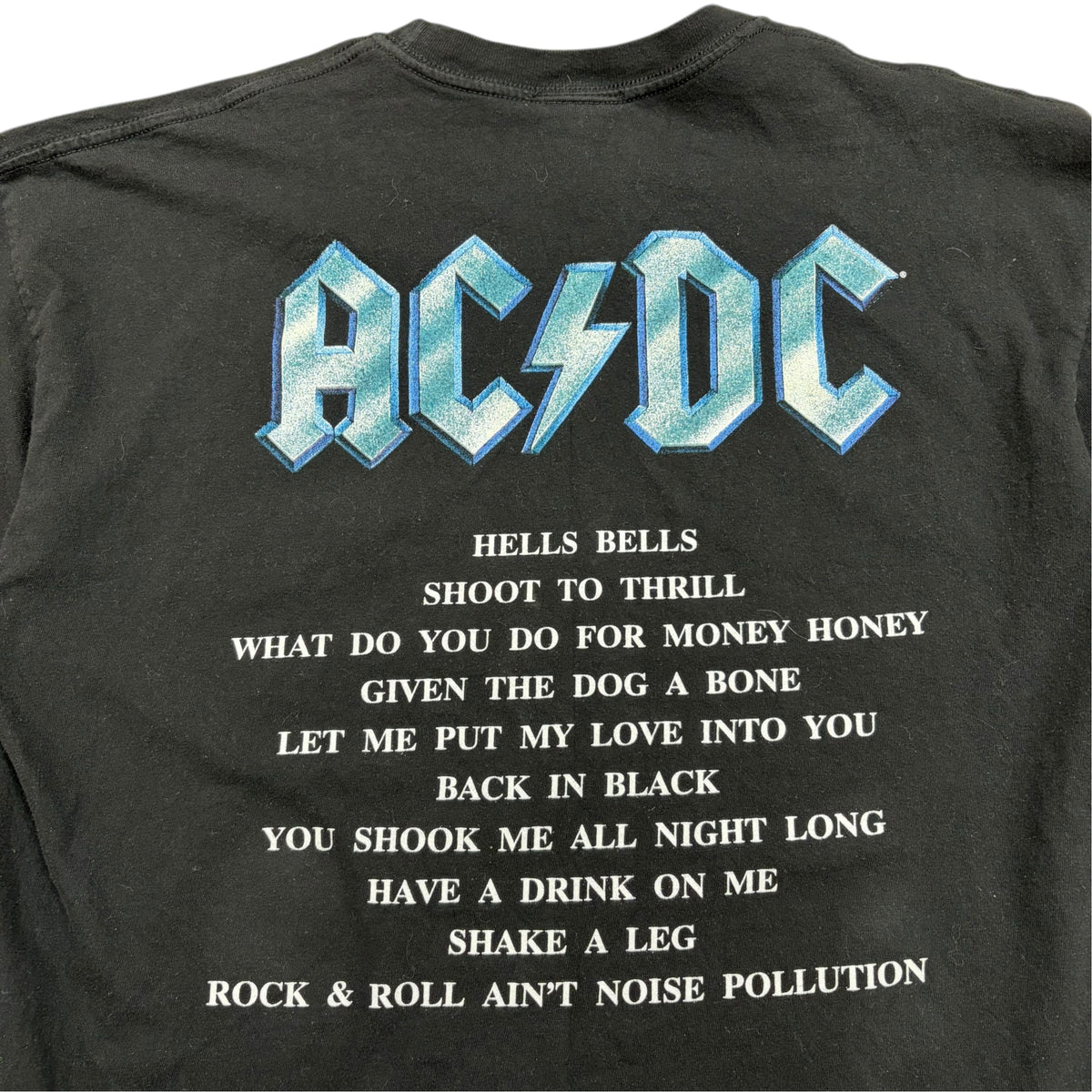 2001 Artimonde AC/DC Back In Black Album Tee Black