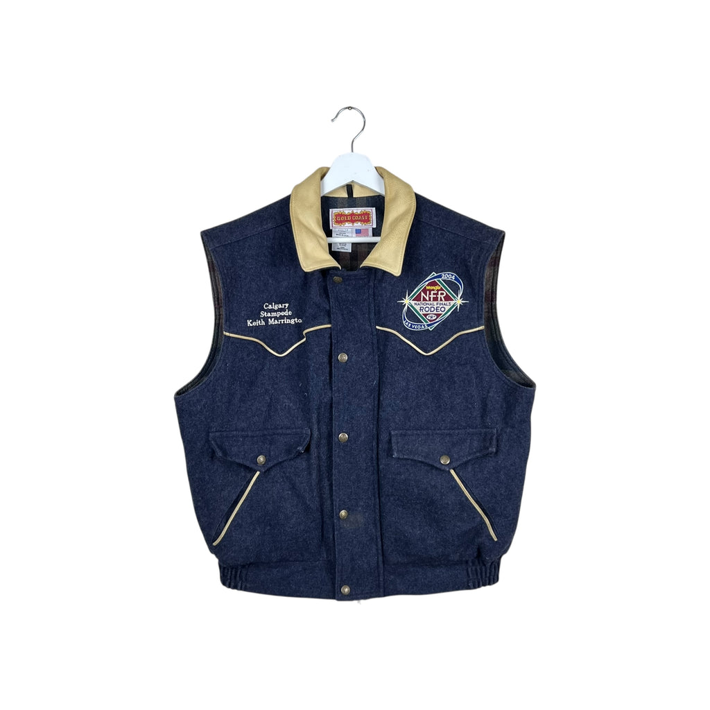 Vintage Gold Coast 2004 Wrangler National Finals Rodeo Keith Marrington Lined Vest