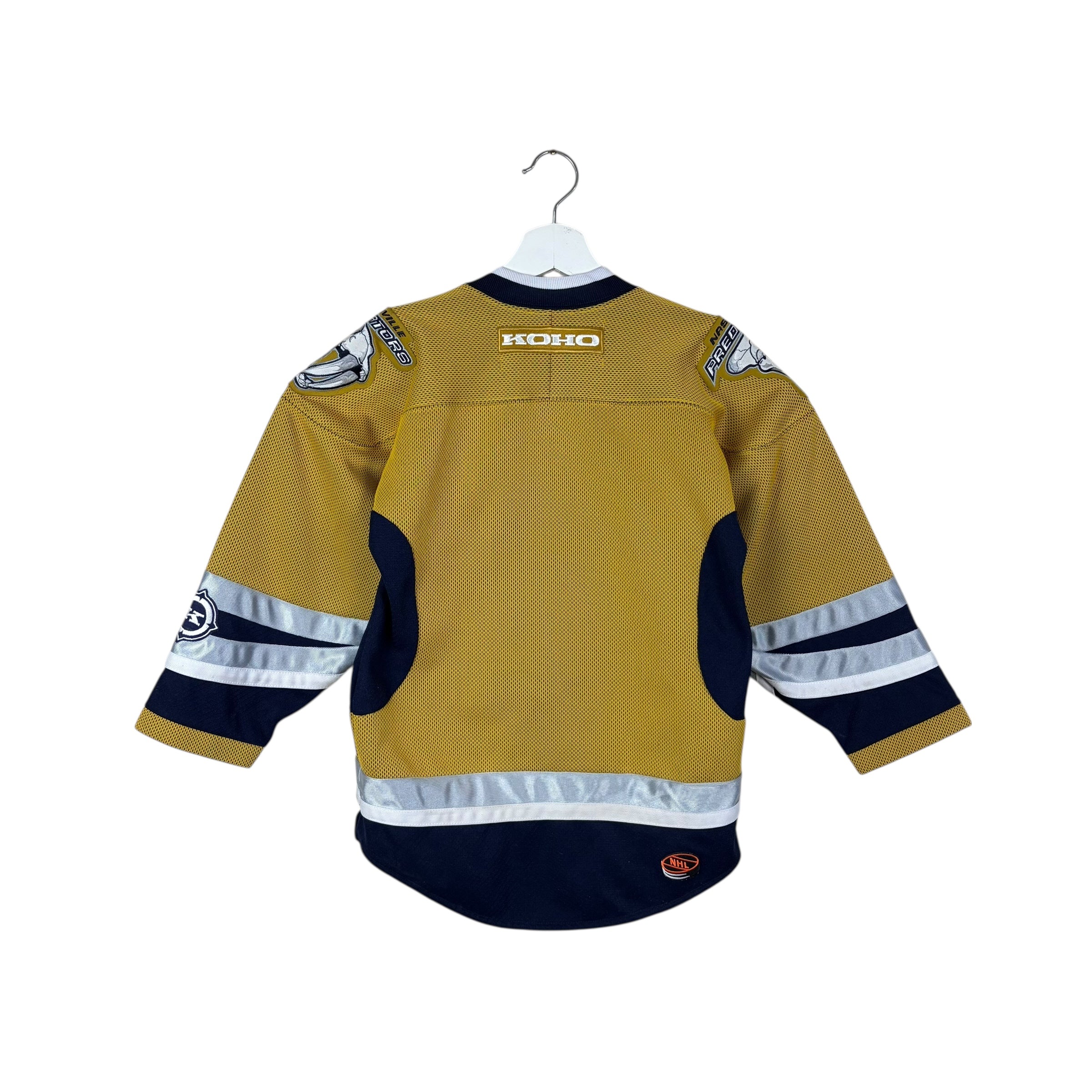 Vintage KOHO Youth NHL Nashville Predators “Mustard Cat” Alternate Jersey Gold