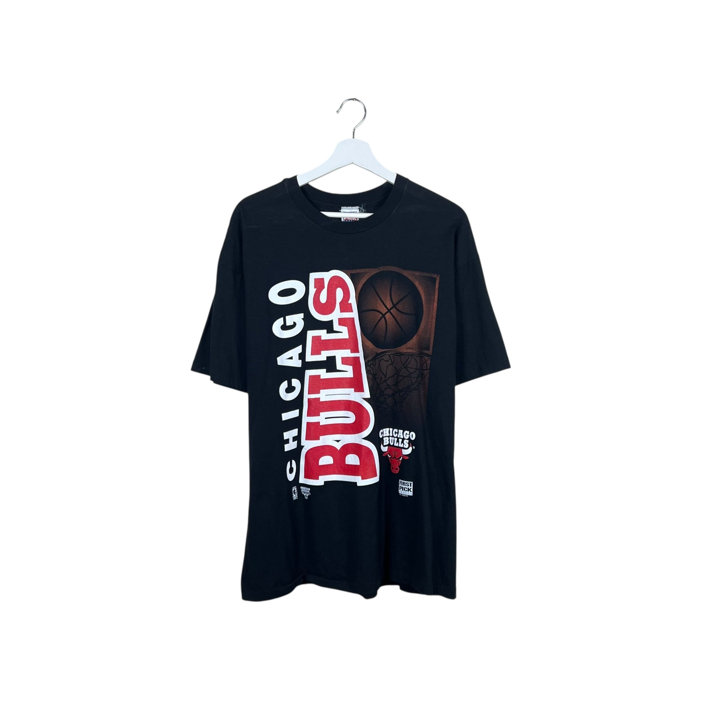 Vintage First Pick NBA Chicago Bulls Logo Tee Black