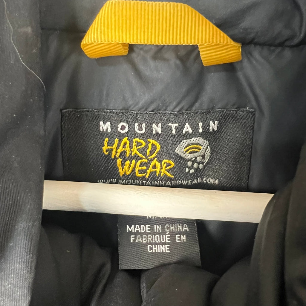 Vintage Mountain Hard Wear Two Tone Hooded Puffer Jacket Black