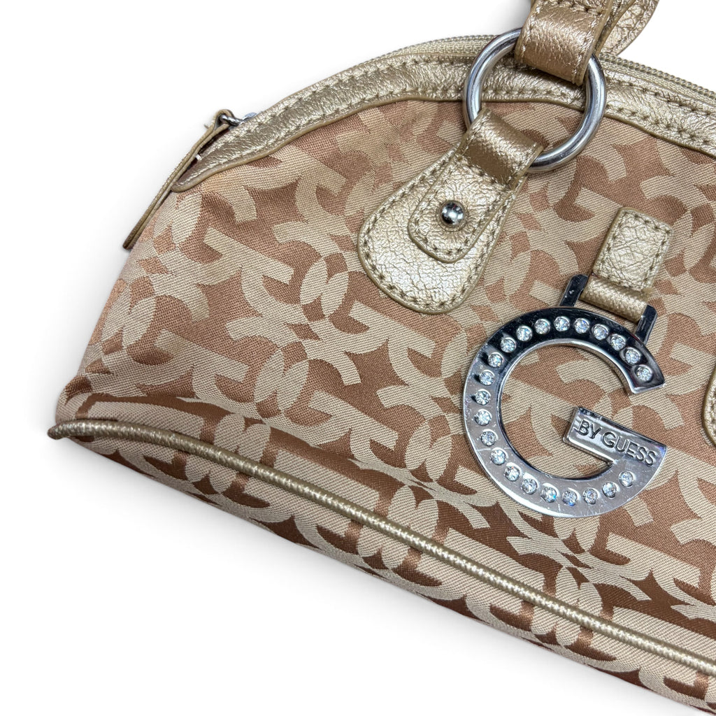 Vintage Guess Metal Clasp Mini Bag Brown