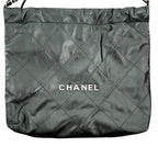 Chanel 22 Medium Calfskin Chain Bag Black