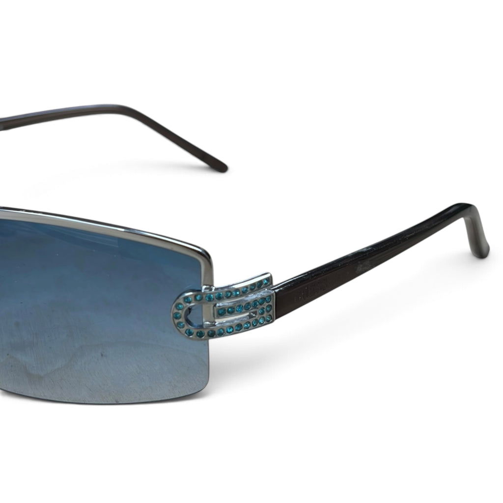Vintage Guess Women’s Rimless Gradient Sunglasses Ocean Blue