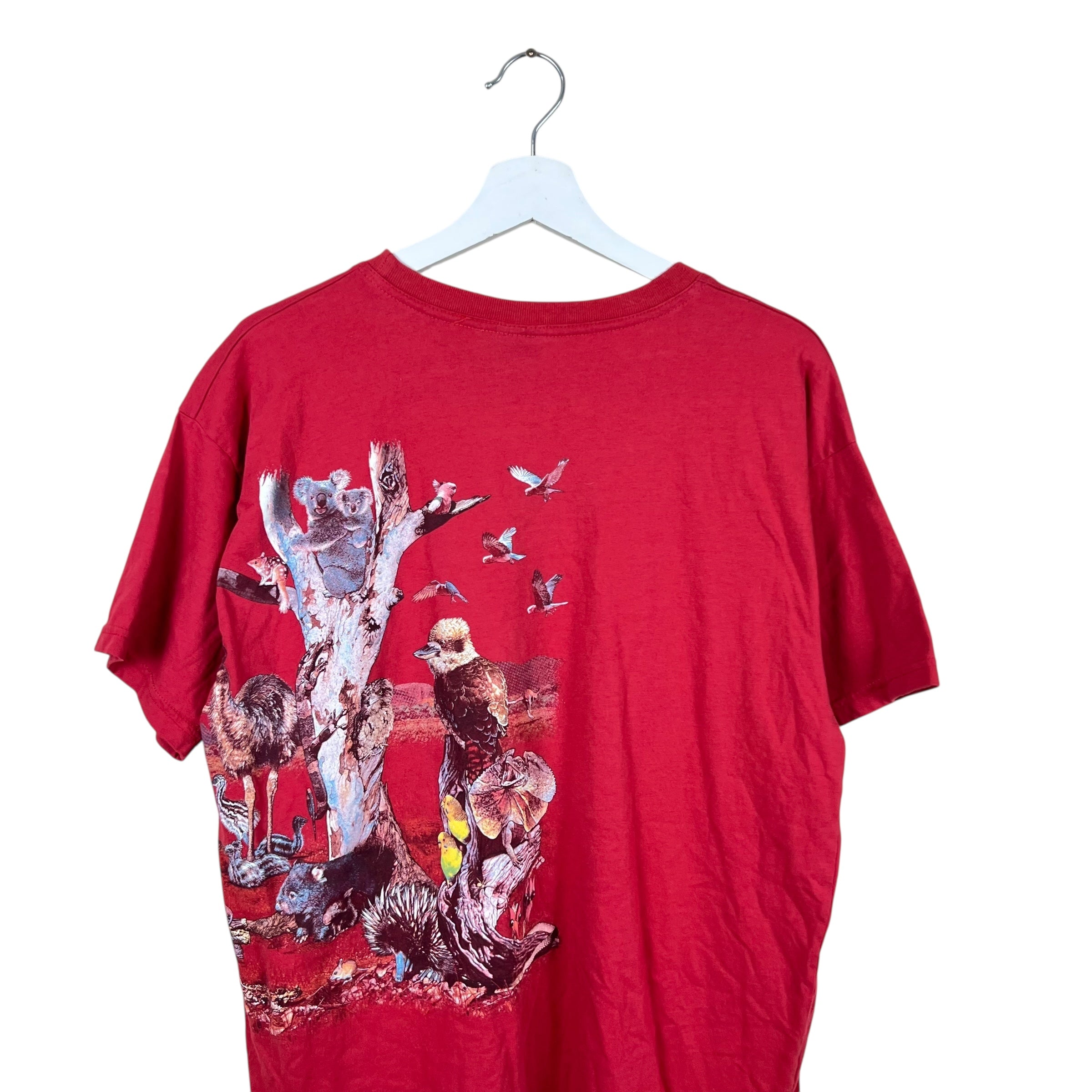 Vintage Wild Planet Australia Wildlife Tee Red