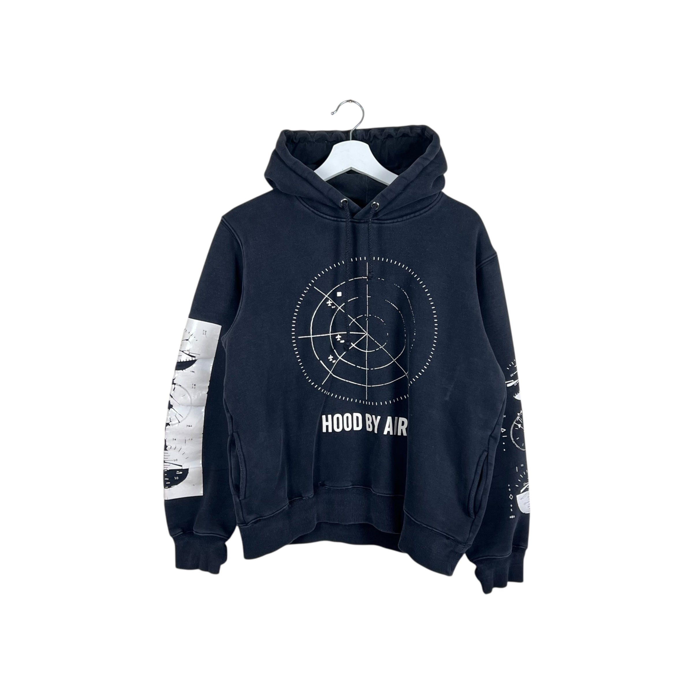 Vintage Hood By Air Radar Hoodie Black