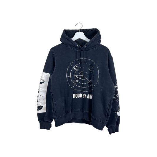 Vintage Hood By Air Radar Hoodie Black