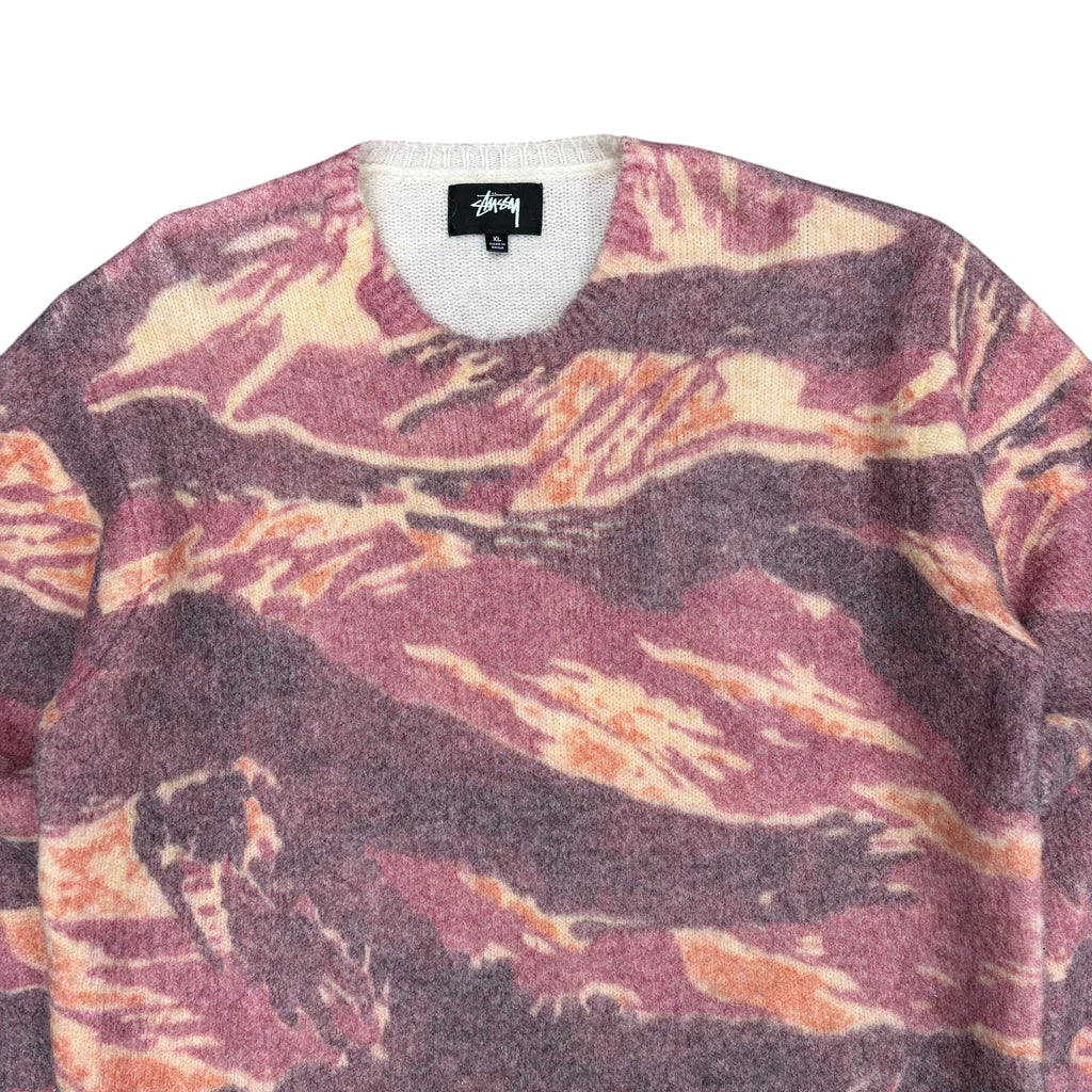 Stussy Tigris Print Sweater Brown