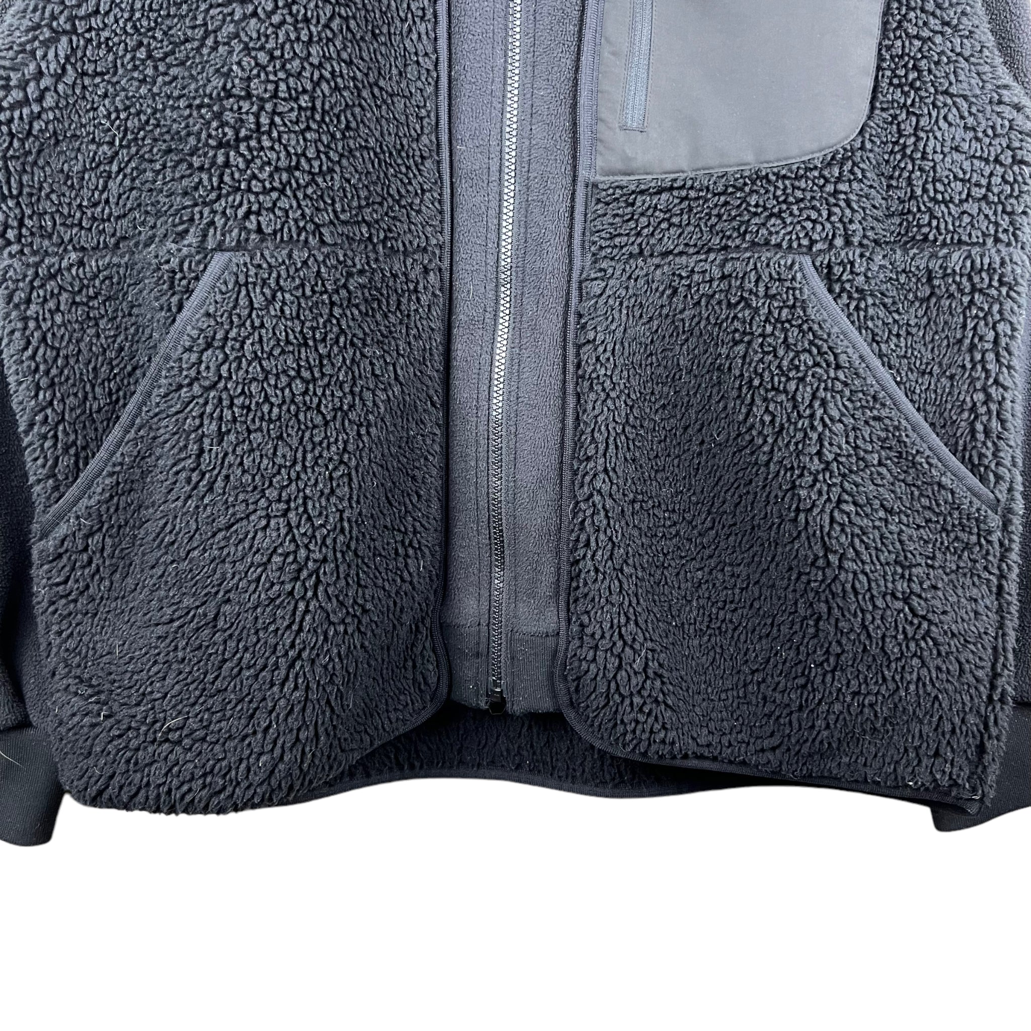Uniqlo x White Mountaineering Fleece Oversized Jacket Black