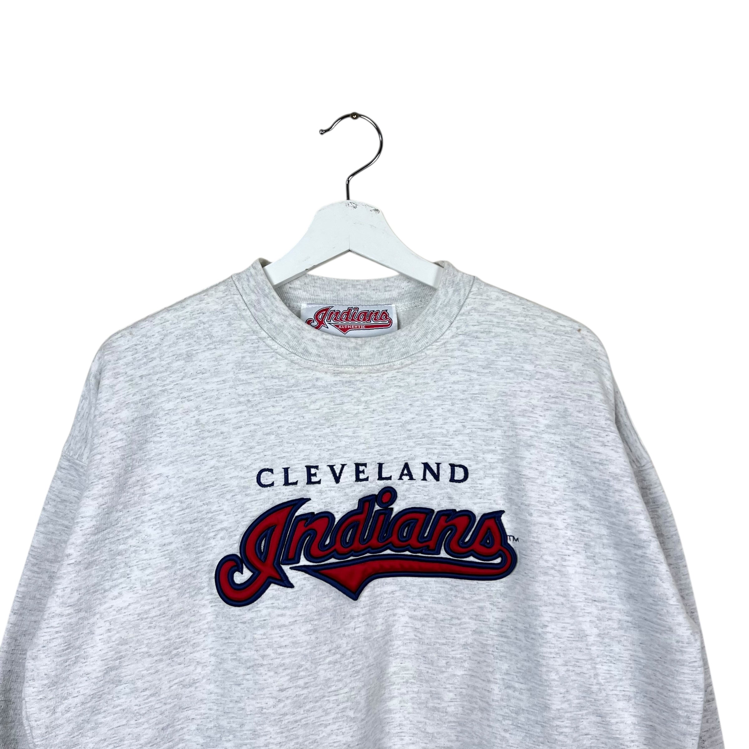 Vintage MLB Cleveland Indians Embroidered Logo Heather Grey