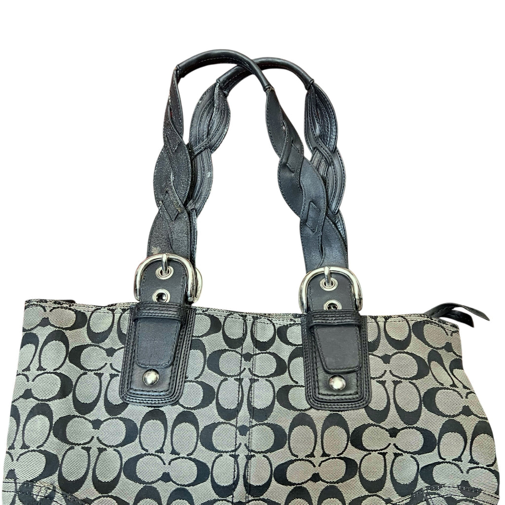 Coach Boho Braided Handle Shoulder Satchel