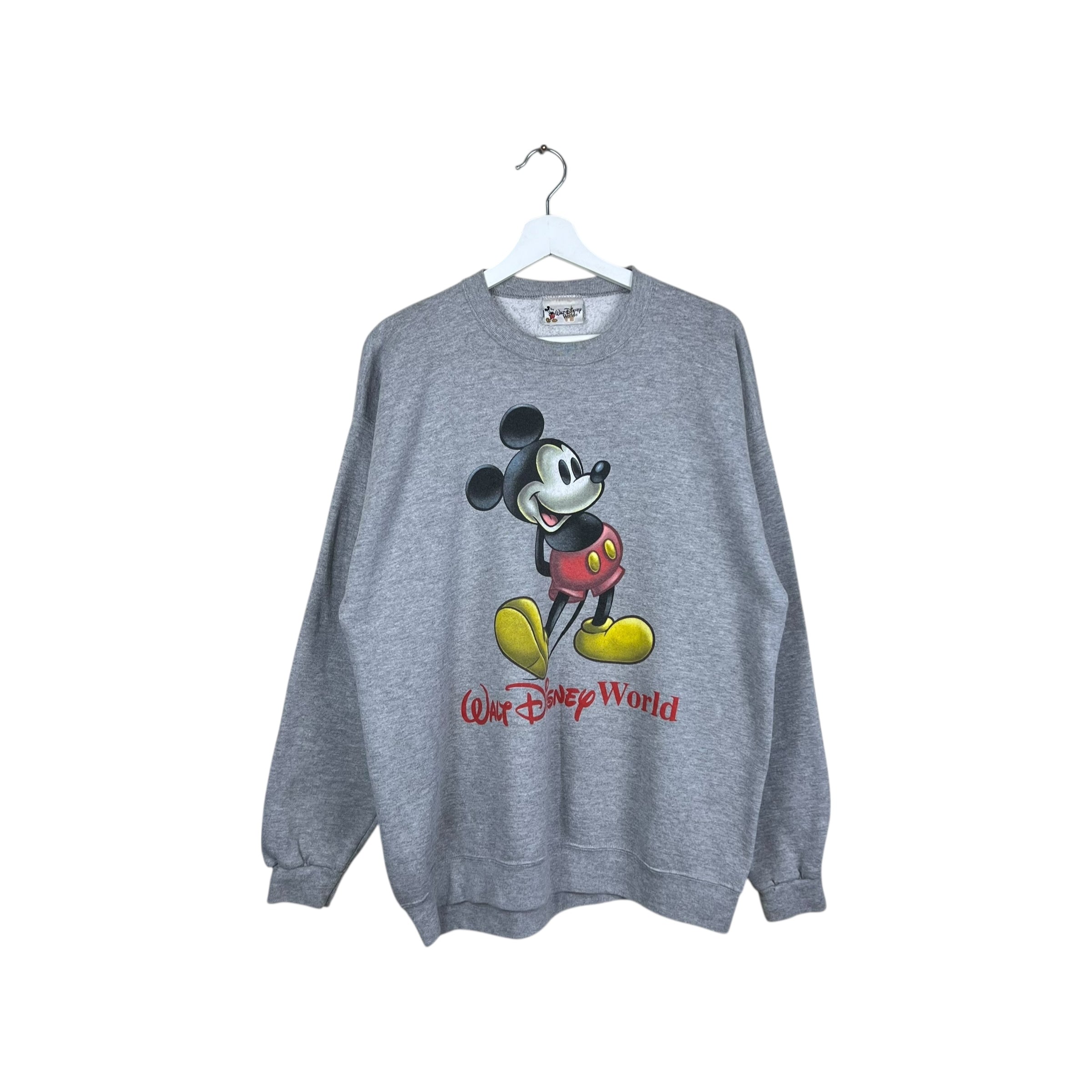 Vintage Walt Disney World Mickey Crewneck Heather Grey